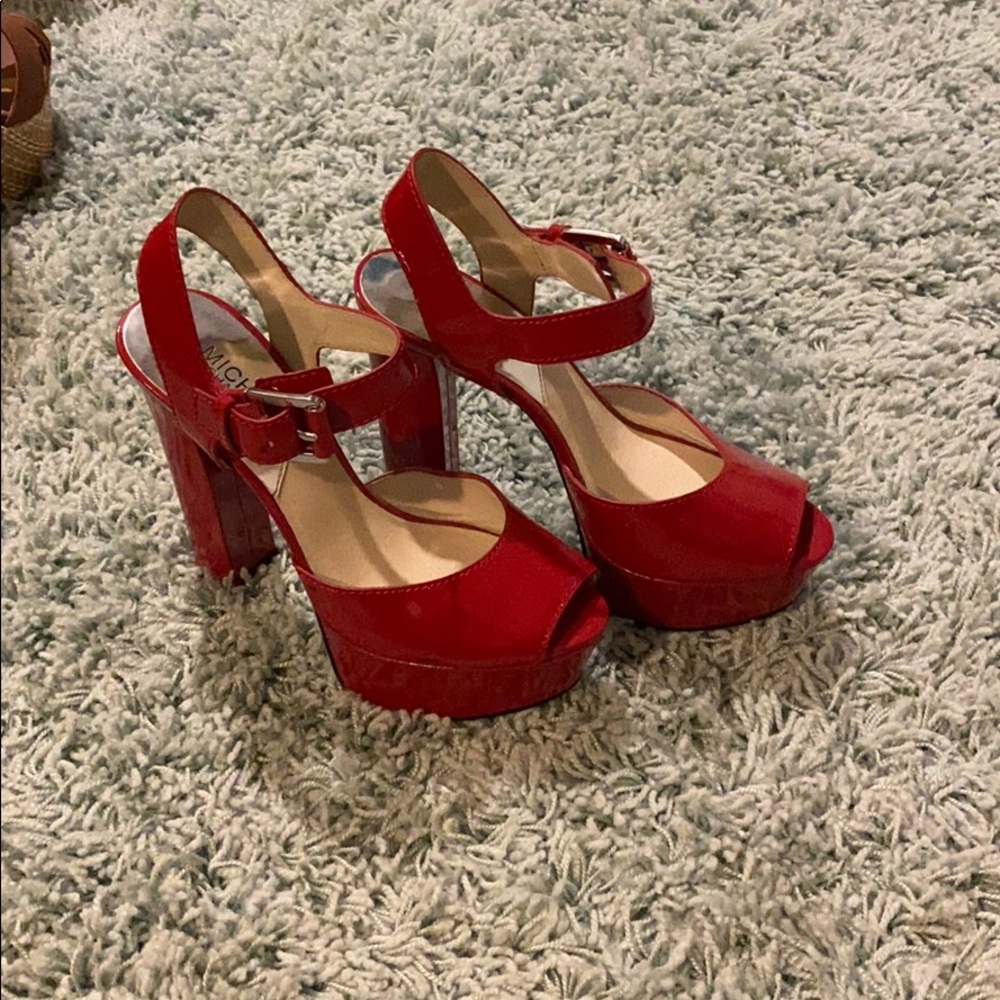 Michael Kors Red Platform Heels
